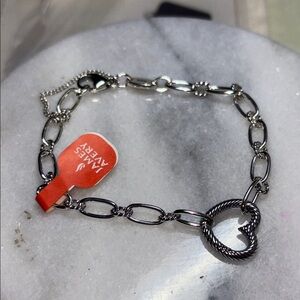 New James Avery Changeable heart charm bracelet size lg